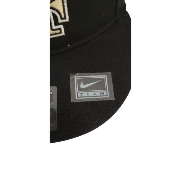 Vintage Nike Team Wake Forest Demon Deacons Fitted Hat 6 5/8 Black Gold WF Logo - Picture 4 of 15